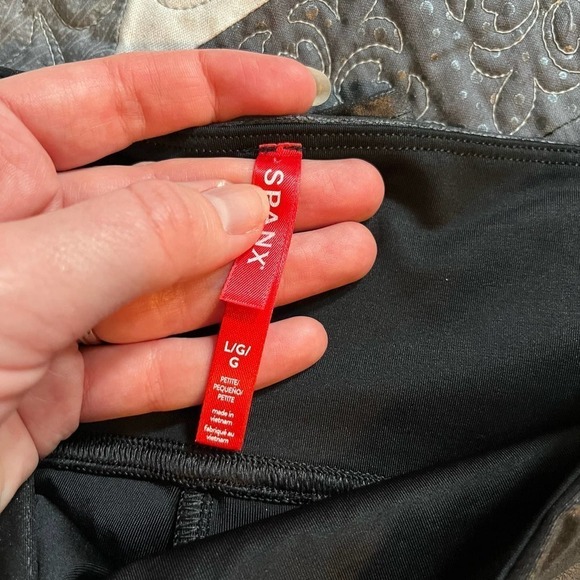 Spanx faux leather black‎ leggings women’s size large - Picture 5 of 9